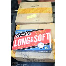 TWO CASES WITH 6 (15 PACKS) OF NOODLE GOLF BALLS