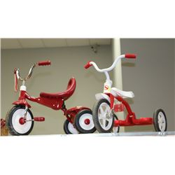 TWO CHILDREN'S TRICYCLES - ONE RADIO FLYER