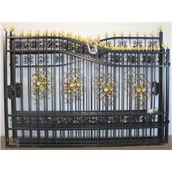 20' HEAVY DUTY BI-PARTING WROUGHT IRON DRIVEWAY