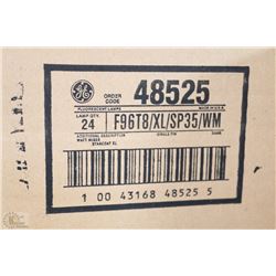 NEW CASE OF 24 NEW G.E. FLUORSCENT LIGHTBULBS 8'
