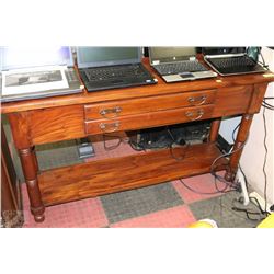 WOODEN SOFA TABLE WITH DRAWERS 16"X55"X30"H