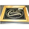Image 1 : VINTAGE 1970'S COCAINE MIRROR WITH WOOD FRAME