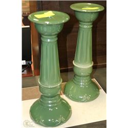 PAIR OF VINTAGE "HOSLEY POTTERIES" CANDLE STICK