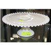 Image 1 : FLUTED MILK GLASS CAKE SERVER