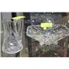 Image 1 : CUT GLASS DISH AND PITCHER