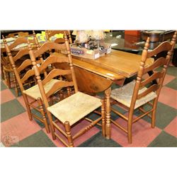 BUTTERFLY LEAF MAPLE TABLE WITH 4 CHAIRS