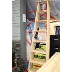NEW WOODEN 10' STEP LADDER