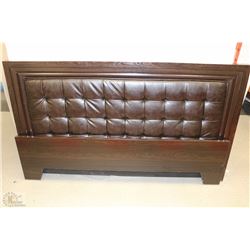 QUEEN SIZE LEATHERETTE HEADBOARD AND FOOTBOARD