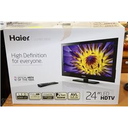 HAIER 24" LED HD TV FULL 1080P 2 HDMI PORTS