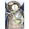 Image 1 : SILVER PLATED WINE GLASSES + BRASS LEAD ICE BUCKET