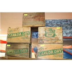 VINTAGE SOFT DRINK CRATES X5