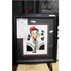 AUTHENTICATED FRAMED "CABARET BETTY BOOP" PICTURE