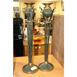 NEW PAIR OF PILLAR CANDLE HOLDERS