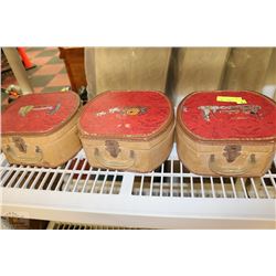 LOT OF 3 VINTAGE WALT DISNEY HAT BOXES