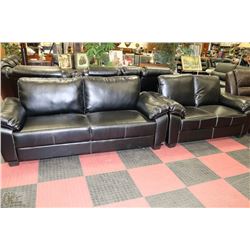 BRAND NEW BLACK LEATHERETTE 79" SOFA WITH 61"
