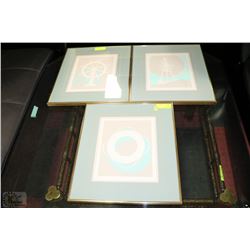ESTATE SET OF 3 LTD EDITION FRAMED ART PICTURES