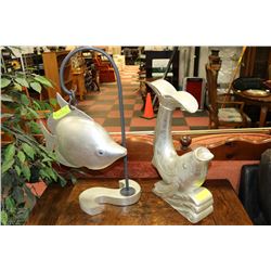 PAIR OF NEW SHOWHOME DECORATIVE FISH ORNAMENTS