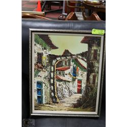 FRAMED OIL ON CANVAS