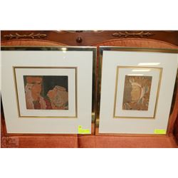 PAIR OF FRAMED LTD ED 1984 EGYPTIAN LITHOGRAPHS