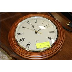 SEIKO OAK FRAMED WALL CLOCK