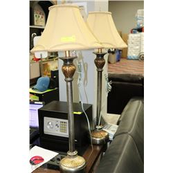 PAIR OF NEW BUFFET STYLE SHOWHOME LAMPS