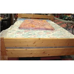 QUEEN SIZE PINE BEDFRAME- MATTRESS NOT INCLUDED