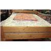 Image 1 : QUEEN SIZE PINE BEDFRAME- MATTRESS NOT INCLUDED