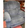 Image 1 : LAZY BOY BLUE FABRIC RECLINING SOFA CHAIR