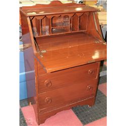 WOODEN WRITING DESK  25"X14"X40"H