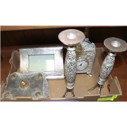 FLAT WITH NEW DRESSER/DESK DECOR INCL CLOCK,