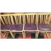 Image 1 : 4 CREAM CHAIRS W/ PURPLE SEATS X4.