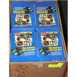 CASE FULL OF UNOPENED BOXES OF 90-91 PROSET HOCKEY