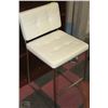Image 1 : WHITE LEATHERETTE SHOWHOME BAR STOOL