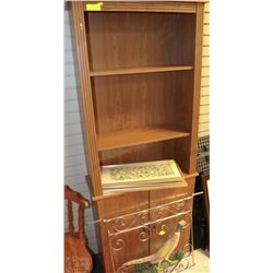 BOOKSHELF CABINET 28"X11"X72"H