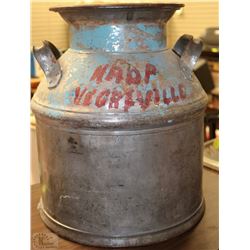 VINTAGE METAL  CREAM CAN