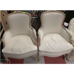 PAIR OF WOOD CARVED ARMCHAIRS