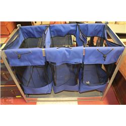 STATIONARY LAUNDRY SORTER MADE WITH METAL,WOOD