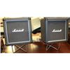 Image 1 : LOT OF 2 MARSHALL GUITAR SPEAKERS W/ STANDS