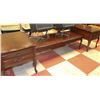 Image 1 : DARK BROWN WOODEN COFFEE TABLE & 2 DRAWERED