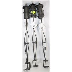 3 TIKI METAL  TORCHES