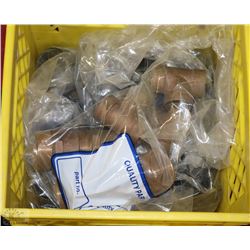 YELLOW CRATE WITH LARGE GAS FITTINGS,