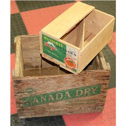 CANADA DRY GINGERALE ORIGINAL WOODEN BOX W/INSERTS