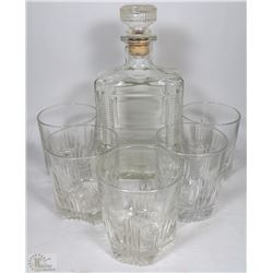 DECANTER WITH 5 GLASSES