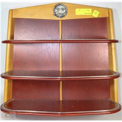 WOOD CORVETTE DIE CAST CAR WALL SHELF