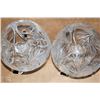 Image 1 : 2 CRYSTAL ROSE BOWLS , ONE IS FOOTED
