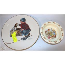 ROYAL DOULTAN "BUNNYKINS" COLLECTOR DISH+NORMAN