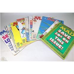 11 VARIOUS VINTAGE MAD MAGAZINES 70'S,80'S & 90'S