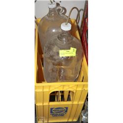 PEPSI-COLA CRATE WITH TWO CARBOYS