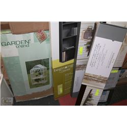 SET OF BLINDS SOLD WITH 2 WALL SHELVES, MEDIA