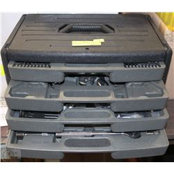 SMALL CHEST OF TOOLS & SOCKETS